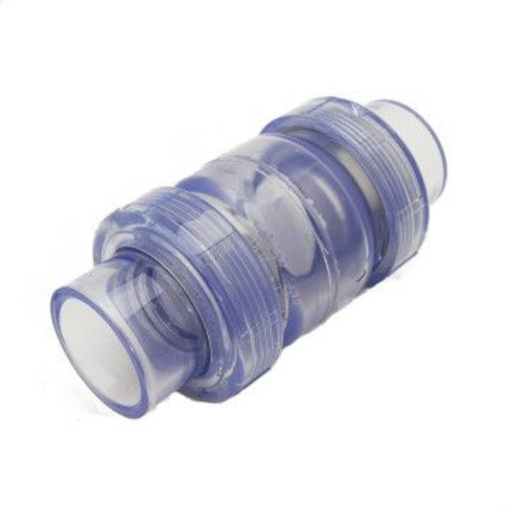 2" Clear PVC True Union Swing Check Valve - Socket (S1720C-20)